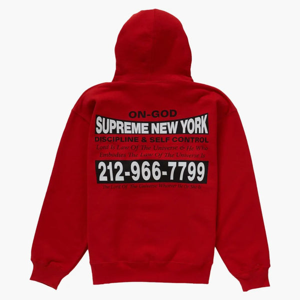 Supreme On God Hooded Sweatshirt Burnt Red