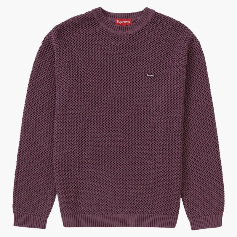 Supreme Open stickad liten låda tröja dammig lila