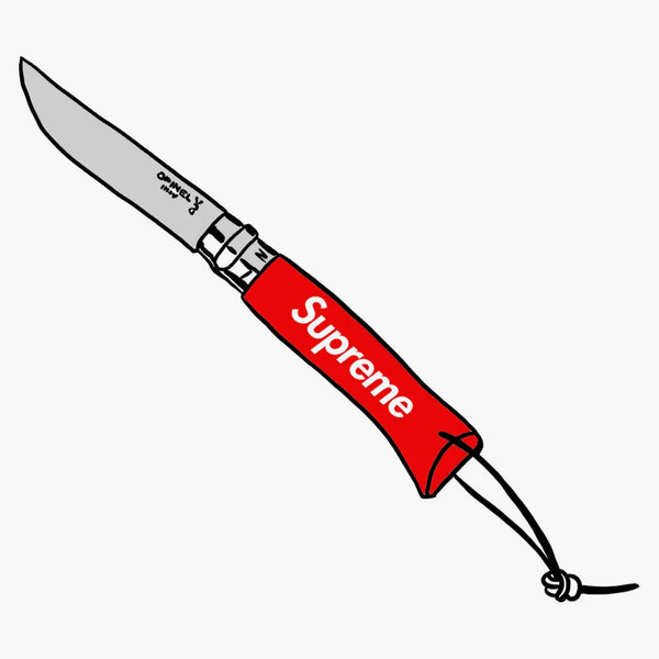 Supreme Opinel nr 08 składający nóż czerwony