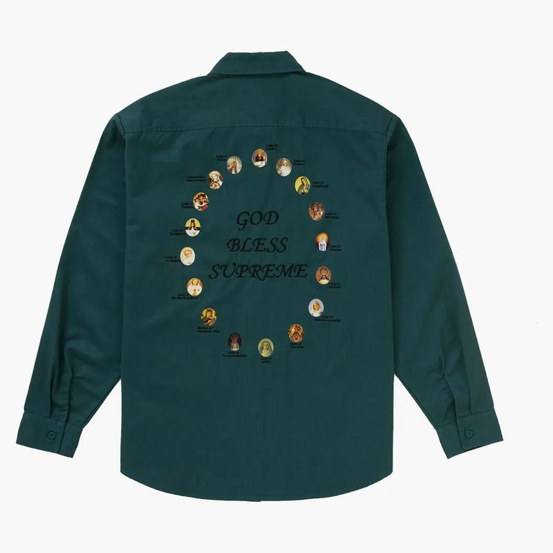 Supreme Our Lady Work Shirt Dusty Teal
