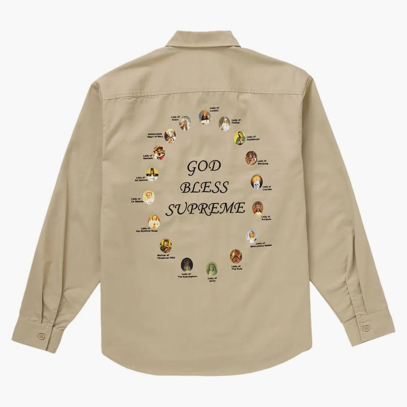 Supreme Our Lady Work Shirt Khaki