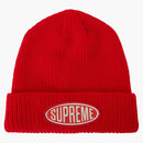 Supreme Oval Patch Beanie Red