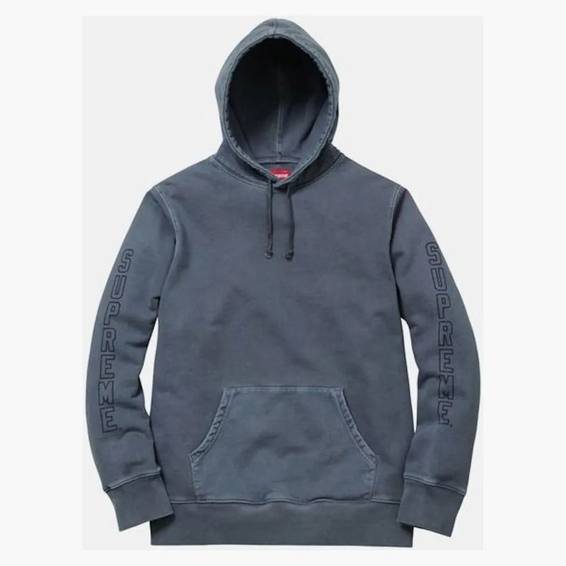 Nejvyšší nad barvou mikinou s kapucí indigo