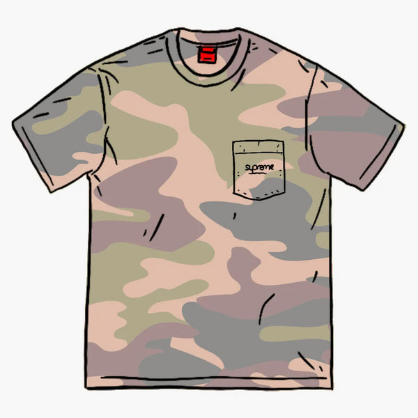 Supreme Overdyed Pocket Tea (SS20) Painted Camo