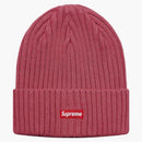 Supreme Overdyed Ribbed Beanie (SS18) Washed Magenta