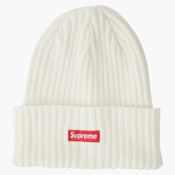 Supreme Overdyed Ribbed Beanie (ss18) Washed Ivory