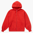 Supreme Overdyed Small Box Zip-up Hooded Sweatshirt Red