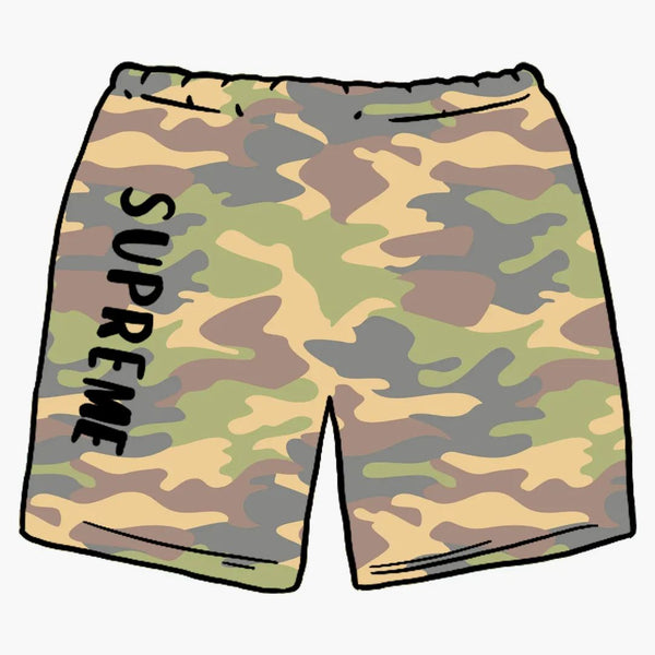 Supreme Overdyed Sweatshort Painted Camo