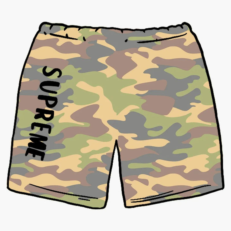 Supreme Overdyed Sweatshort Painted Camo