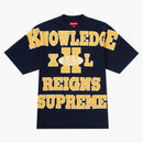 Supreme Overprint Knowledge S/s Top Navy