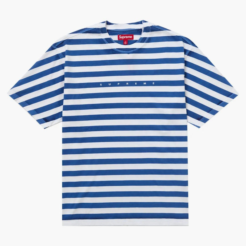 Supreme Overprint Stripe S/s Top Navy