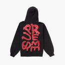 Sudadera con capucha suprema de pintura negra