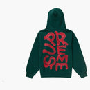 Nejvyšší mikina s kapucí na barvě tmavě zelená