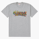 Supreme Paint Logo Tee Heather Grey