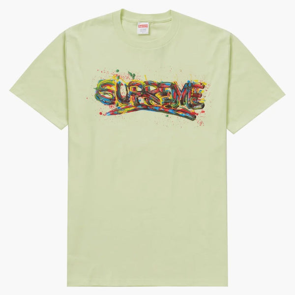 Supreme Paint Logo Tee Pale Mint