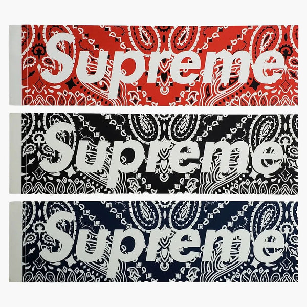 Supreme Paisley Box Logo Sticker Set