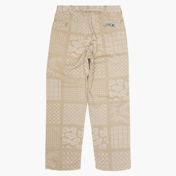 Supreme Paisley Grid Chino Pant caqui