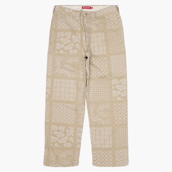 Supreme Paisley Grid Chino Pant Khaki
