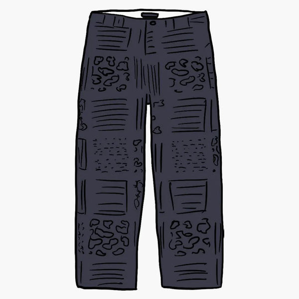 Supreme Paisley Grid Chino Pant Navy