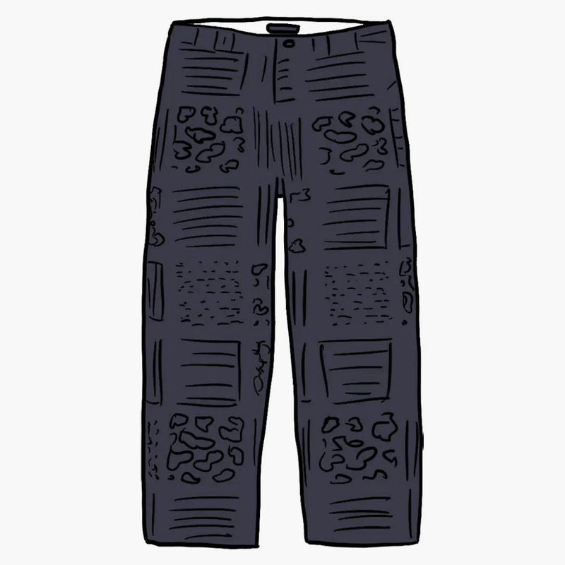 Supreme Paisley Grid Chino Pant Navy