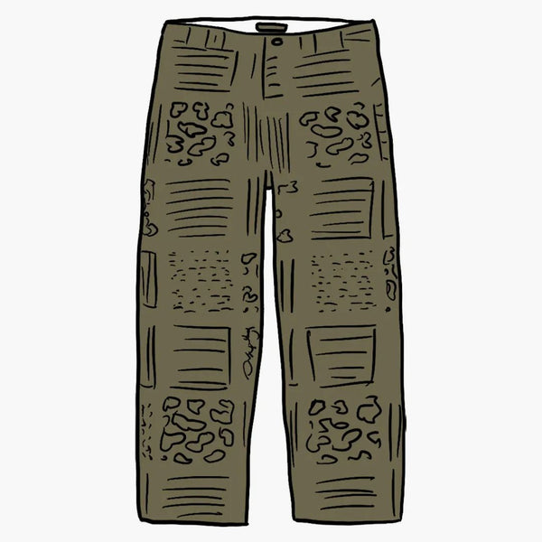 Supreme Paisley Grid Chino Pant Olive
