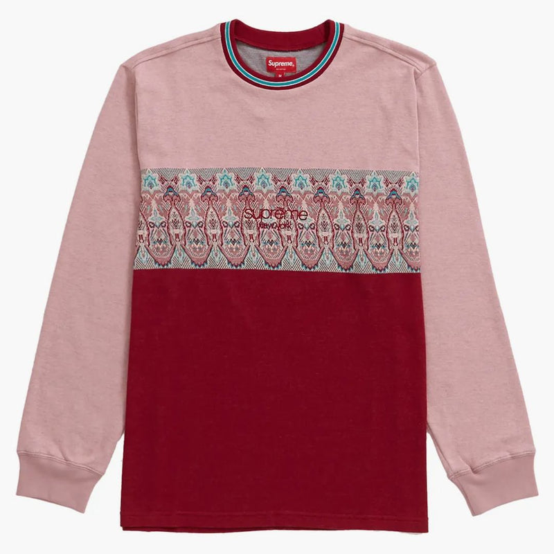 Supreme Paisley Stripe LS Top (SS19) Marone