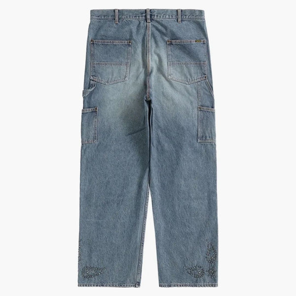 Supreme Paisley Studded Double Knee Painter Pant Washed Blue