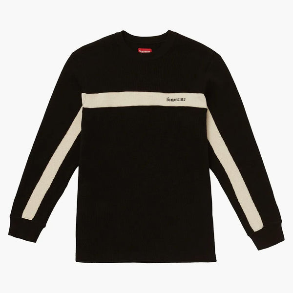 Supreme Panel Stripe Waffle Thermal Black