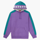 Högsta panelen huva tröja violetta