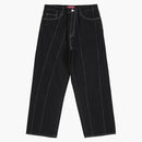 Supreme Paneled Stripe Baggy Jean Black