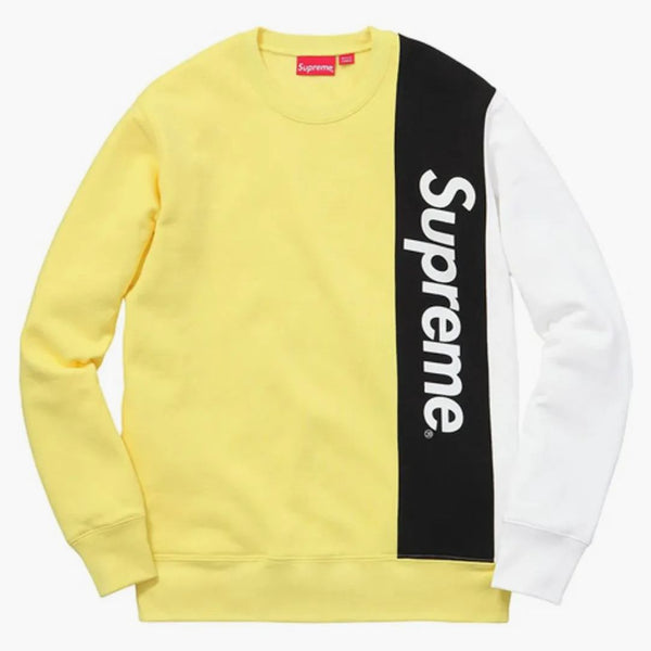 Högsta panelen crewneck blekgul