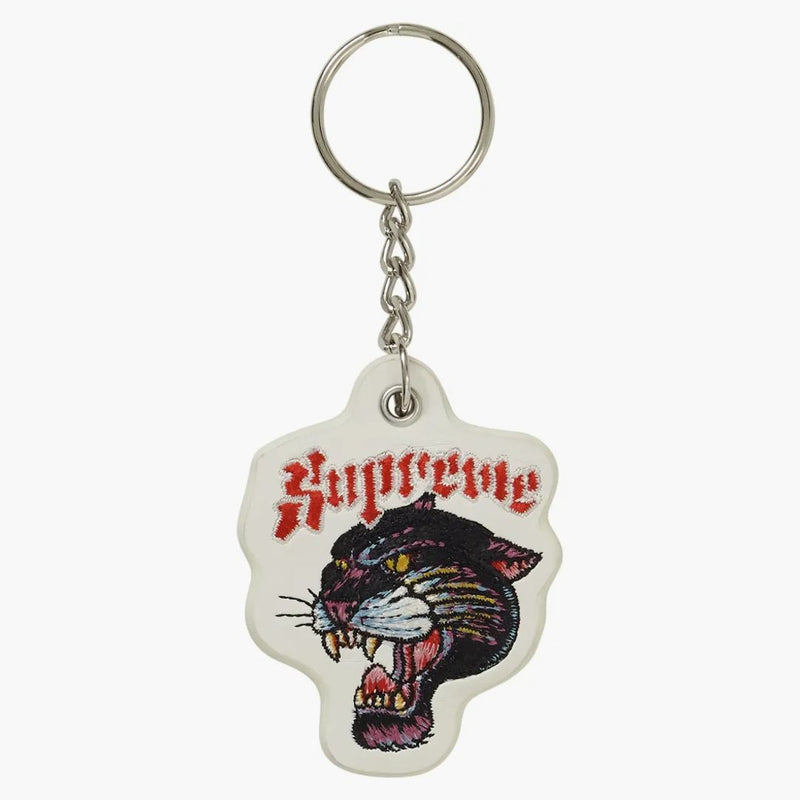 Supreme Panther Keychain White