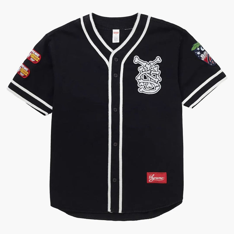 Patches suprem din denim Jersey Black