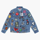 Supreme patches denim trucker jacket blue