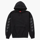 Nejvyšší záplaty spirálové kapucí mikina černá