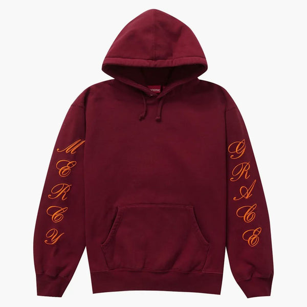 Supreme Patches Spiral Hooded Sweatshirt Cardinal