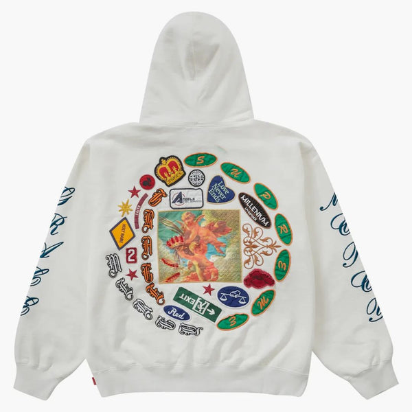 Högsta lappar Spiral Hooded Sweatshirt White