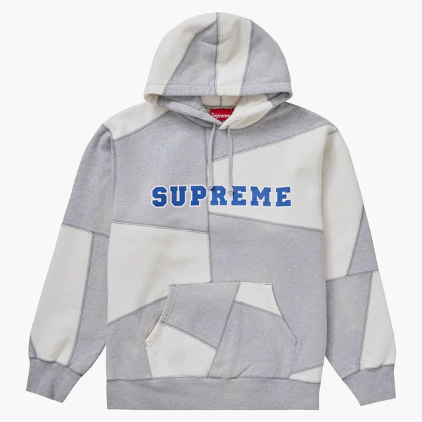 Najwyższa patchworka bluza z kapturem Heather Grey