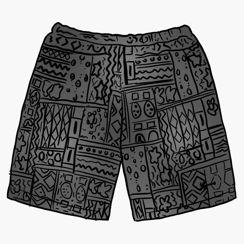 Supreme Patchwork Knit Short Black
