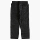 Nejvyšší patchwork kožená 5-kapsa jean černá