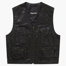Supreme Patchwork Leather Cargo Vest Black