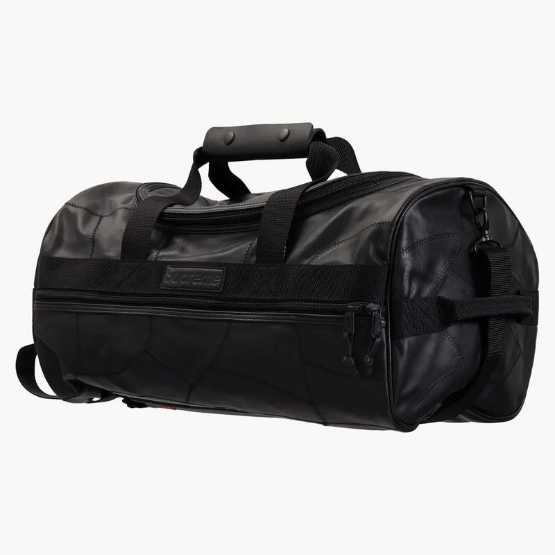Borsa suprema in pelle cerotto in pelle nera