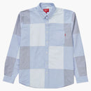 Supreme Patchwork Oxford Shirt Blue