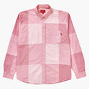 Suprema Patchwork Oxford Shirt Red