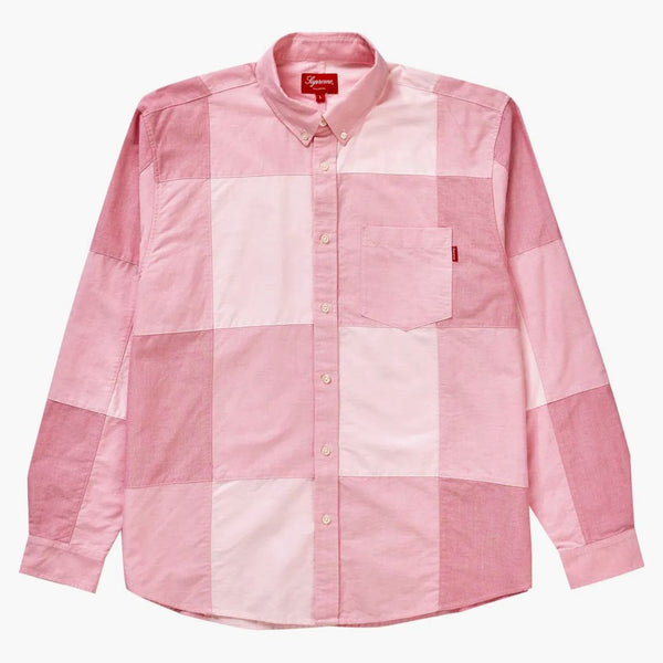 Supreme Patchwork Oxford Shirt Red