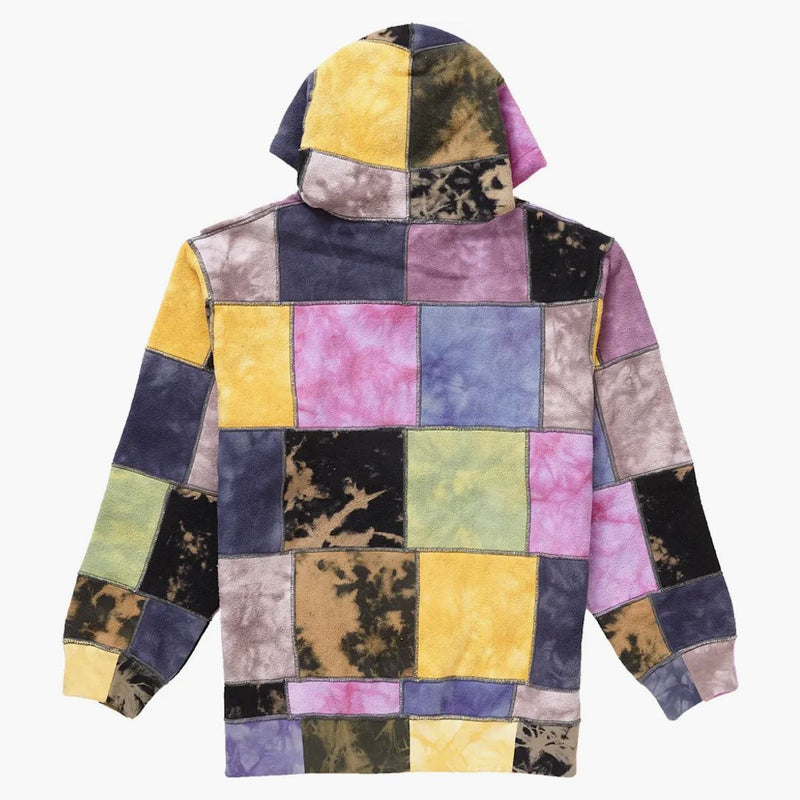 Nejvyšší patchwork kravato barviva mikina s kapucí