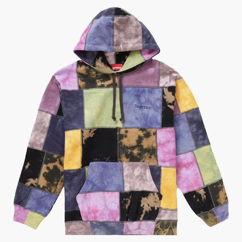 Nejvyšší patchwork kravato barviva mikina s kapucí