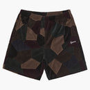 Supreme Patchwork Velour Short Dark Navy