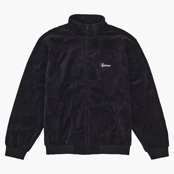 Supreme Patchwork Velor Track Jacket Negro