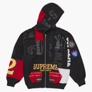 Supreme Patchwork Zip Up Hooded Sweatshirt (ss25) Black